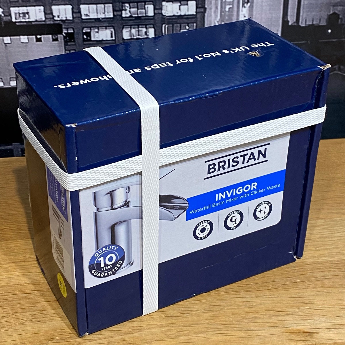 Bristan Invigor Waterfall Chrome Basin Mixer Tap With Waste Clicker BQINVBASC 5014868068107