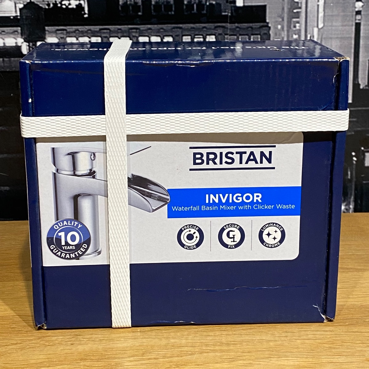 Bristan Invigor Waterfall Chrome Basin Mixer Tap With Waste Clicker BQINVBASC 5014868068107