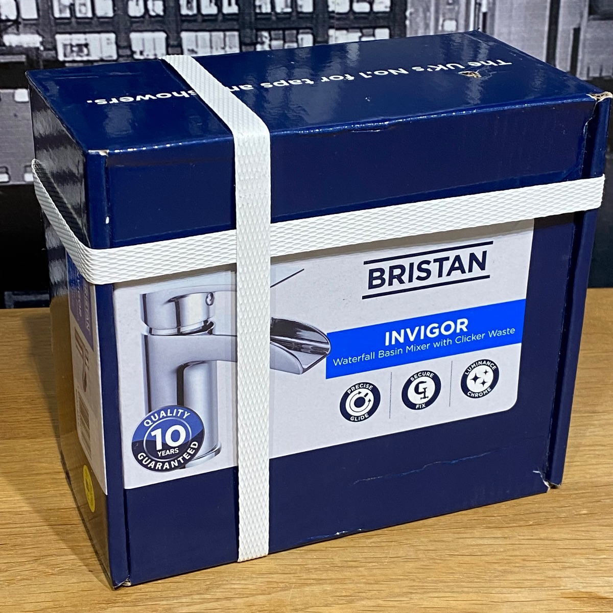 Bristan Invigor Waterfall Chrome Basin Mixer Tap With Waste Clicker BQINVBASC 5014868068107