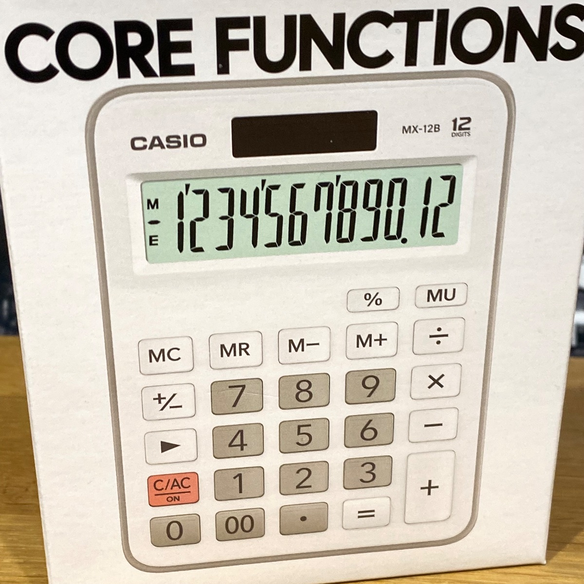 Casio MX-12 Desk Calculator 12-Digit Display Clear Successor Product MX-12B-WE-W-EC 4549526603259 Casio MX-12 Desk Calculator 12-Digit Display Clear Successor Product MX-12B-WE-W-EC 4549526603259