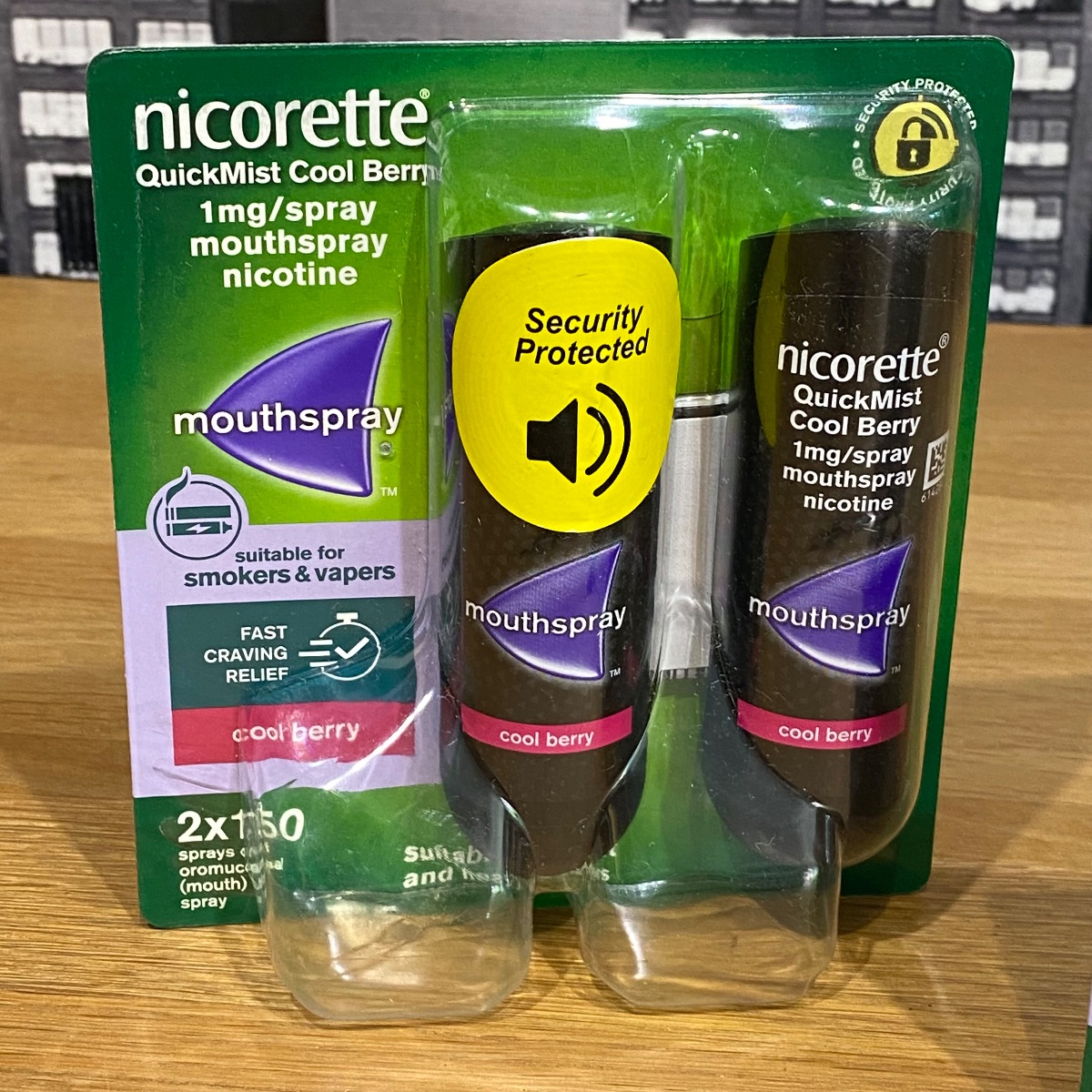Nicorette Quickmist Cool Berry Duo Sprays Nicotine Lot 2x Mouthspray Packs