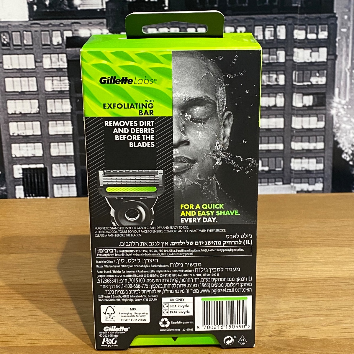 Gillette Labs Exfoliating Bar Razor Champion Gold Edition Magnetic Stand Exfoliating Bar 8700216150590