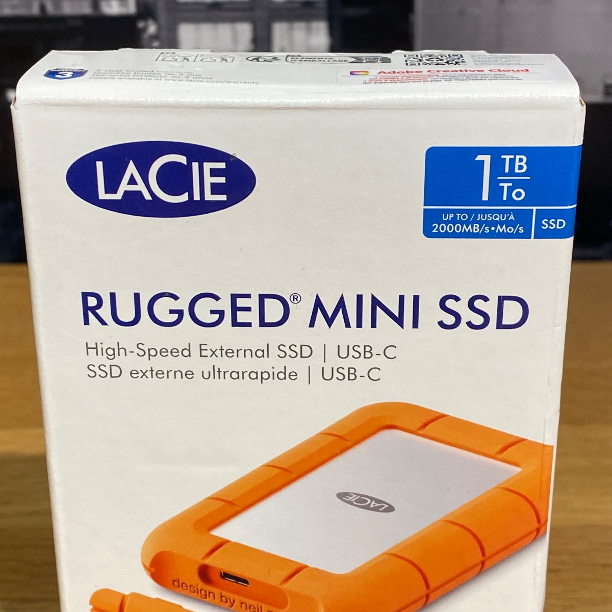LaCie 1TB Rugged Mini SSD Apple Mac Windows PC USB-C External 100% Original HRQ82ZMA 763649180440 ()