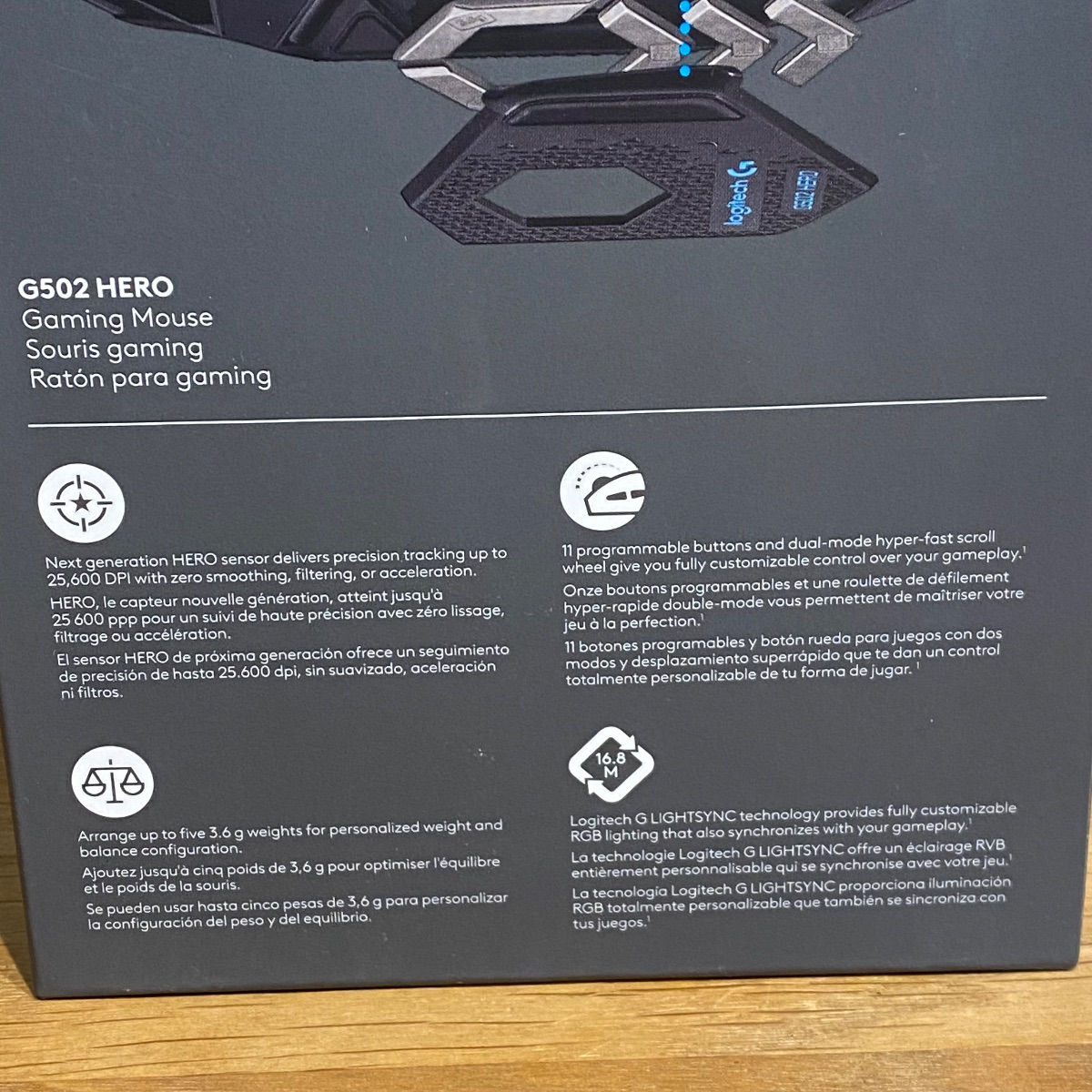 Logitech G502 Hero High Performance Wired Gaming Mouse - Black 100% Original 910004617 5099206080270 (Brand New)