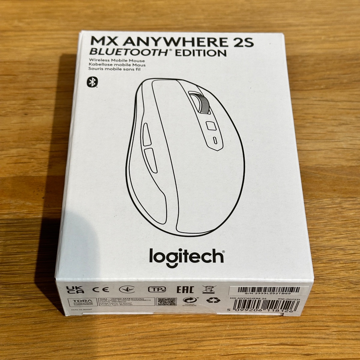 Logitech MX Anywhere 2S Mouse Wireless Mobile Bluetooth Rechargeable Battery 910007231 5099206118126 (Brand New)