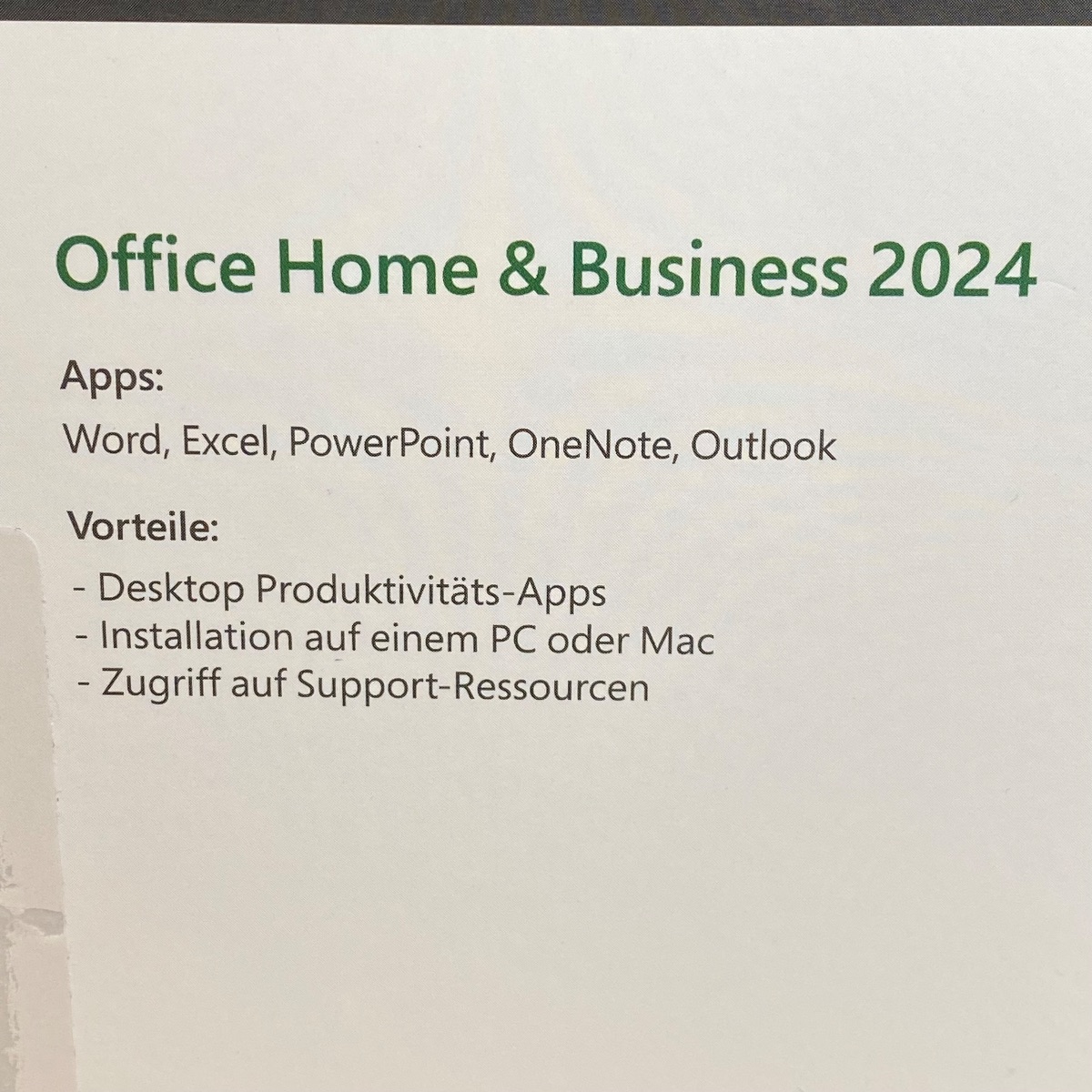 Microsoft Office 2024 Home Business German Lifetime PC/Mac Word Excel Outlook