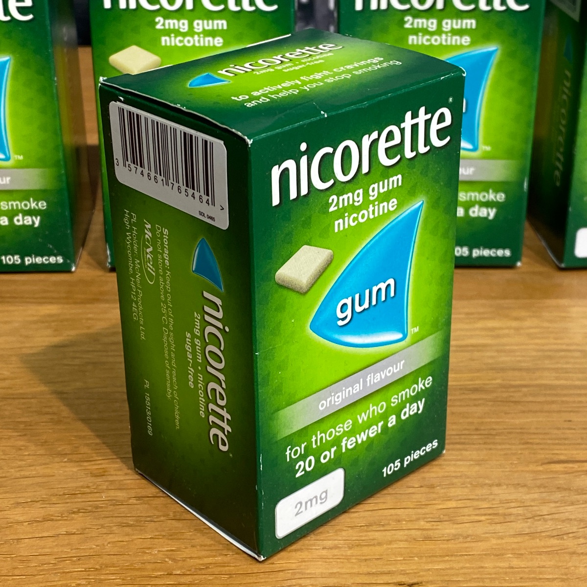 Nicorette 2mg Chewing Gum Nicotine x 105 Pieces Sugar-Free (Original Flavor) NICORETTE CHEWING GUM 3574660413052 ()