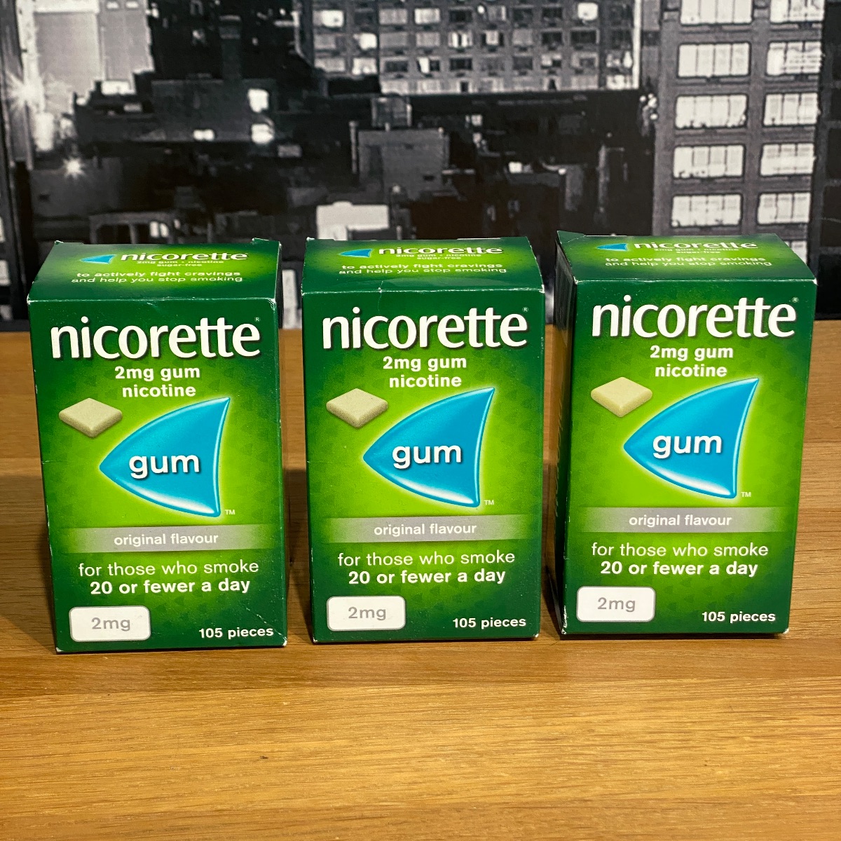 Nicorette 2mg Chewing Gum Nicotine x 105 Pieces Sugar-Free (Original Flavor) NICORETTE CHEWING GUM 3574660413052 ()