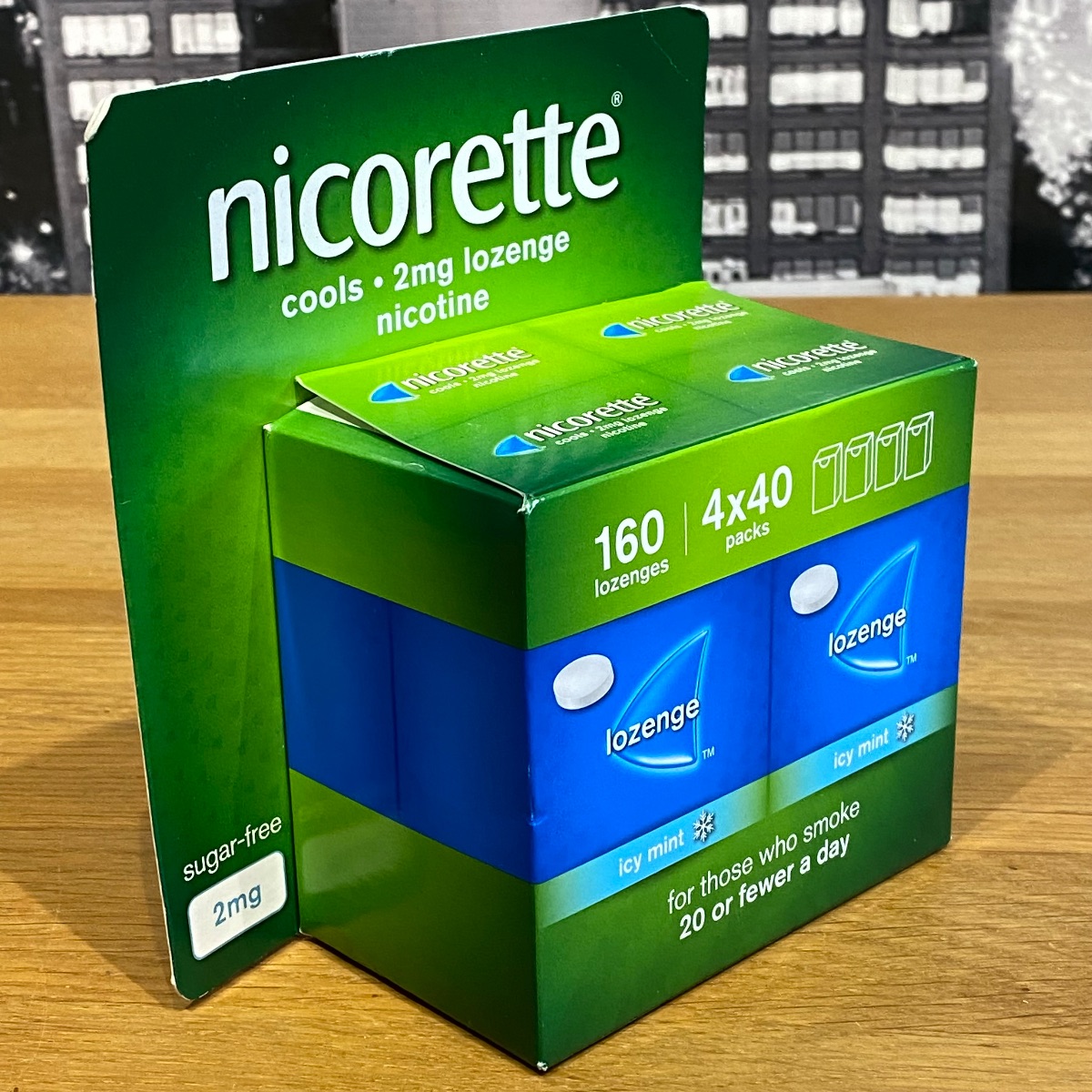Nicorette Cools 2mg Icy Mint 160 Lozenges Nicotine 4 x 40 packs Quit Smoking non 3574661775081