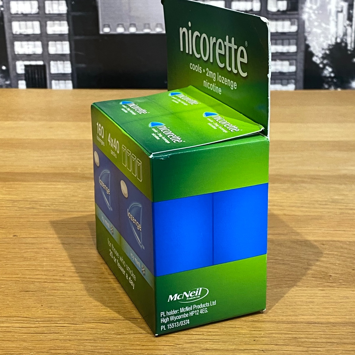 Nicorette Cools 2mg Icy Mint 160 Lozenges Nicotine 4 x 40 packs Quit Smoking non 3574661775081
