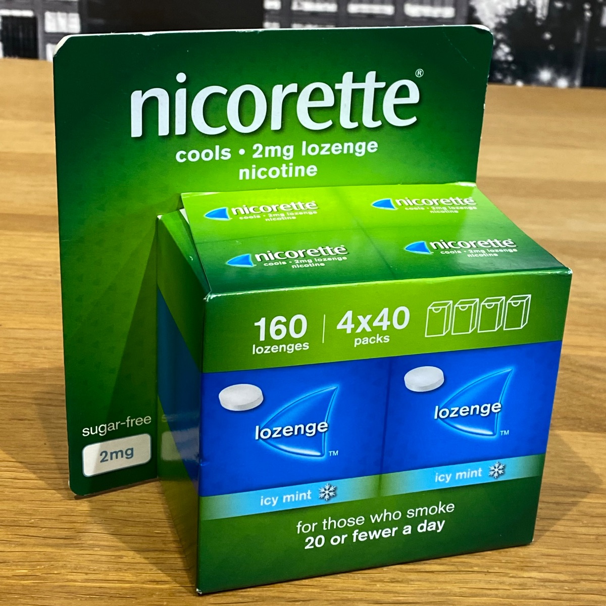 Nicorette Cools 2mg Icy Mint 160 Lozenges Nicotine 4 x 40 packs Quit Smoking non 3574661775081