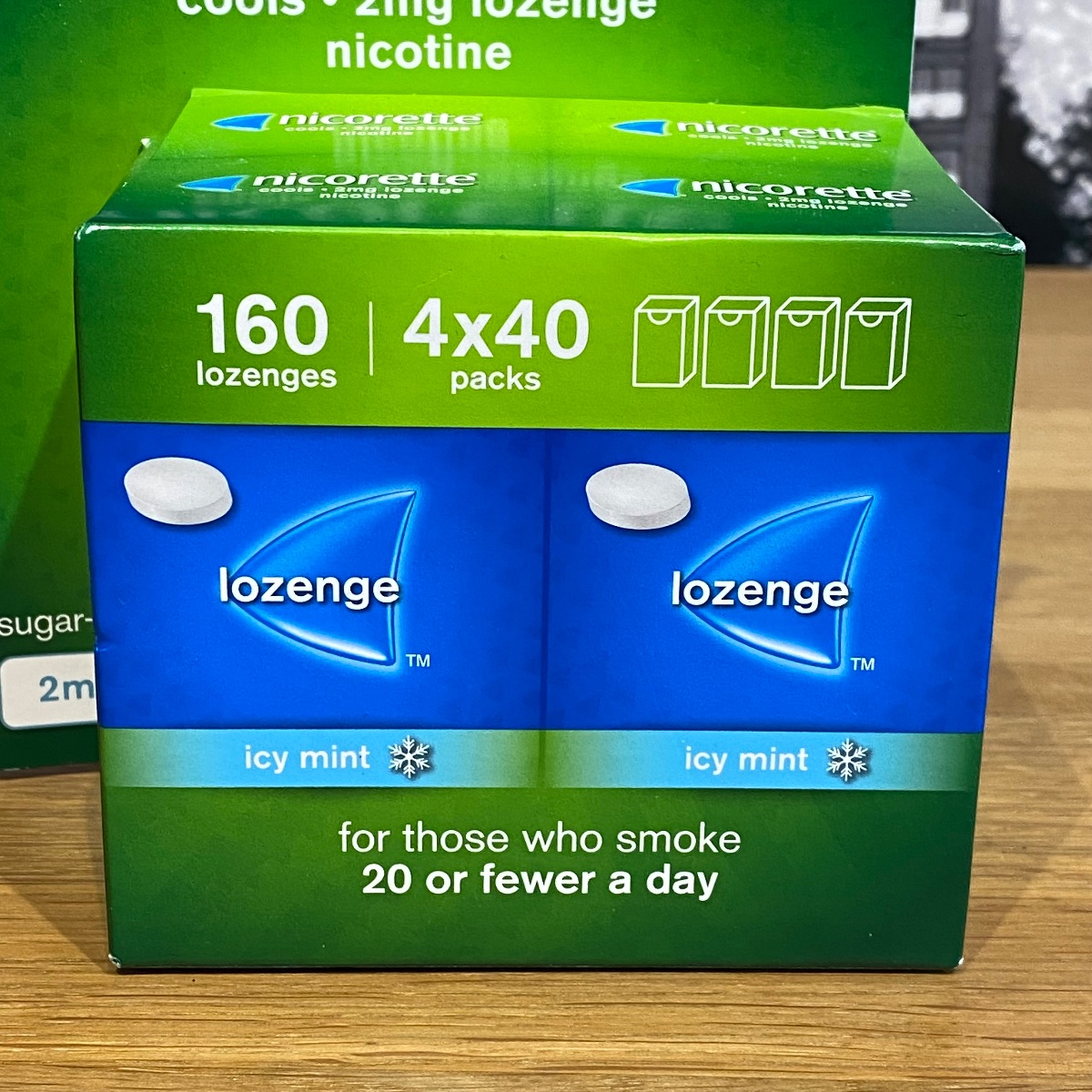 Nicorette Cools 2mg Icy Mint 160 Lozenges Nicotine 4 x 40 packs Quit Smoking non 3574661775081