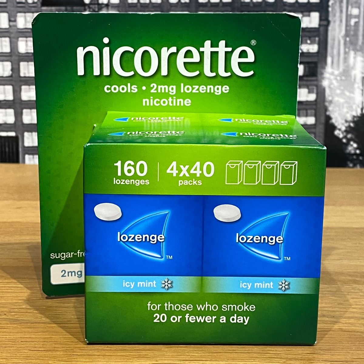 Nicorette Cools 2mg Icy Mint 160 Lozenges Nicotine 4 x 40 packs Quit Smoking non 3574661775081