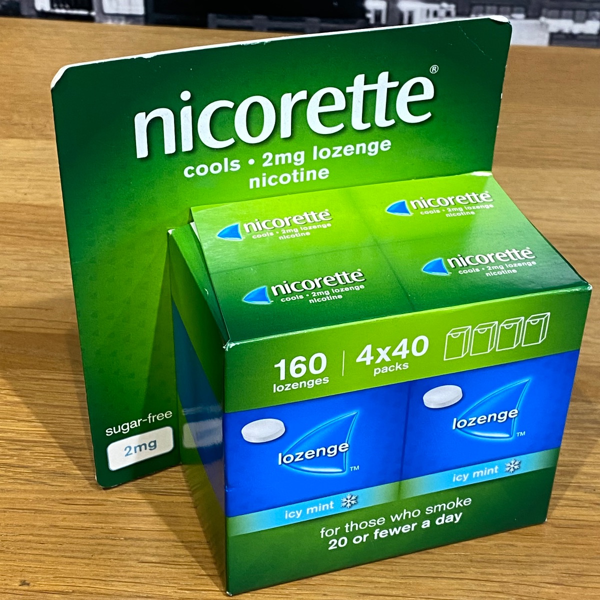 Nicorette Cools 2mg Icy Mint 160 Lozenges Nicotine 4 x 40 packs Quit Smoking non 3574661775081