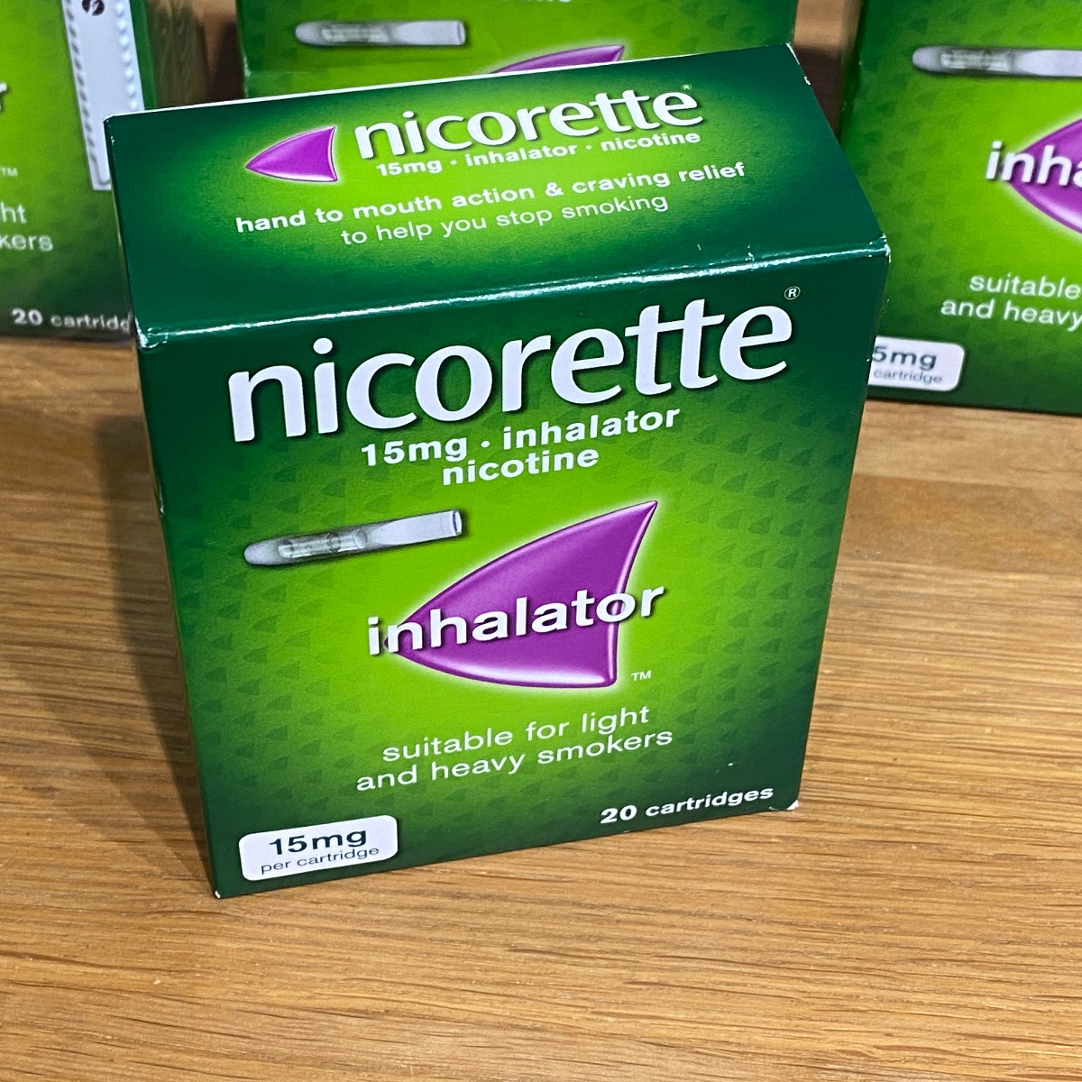 Nicorette Inhalator Nicotine 15mg Stop Smoking Aid x 20 Cartridges 824465 3574660635607 (Brand New)