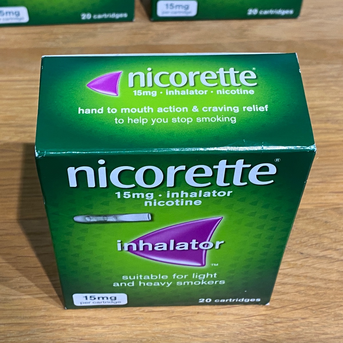 Nicorette Inhalator Nicotine 15mg Stop Smoking Aid x 20 Cartridges 824465 3574660635607 (Brand New)