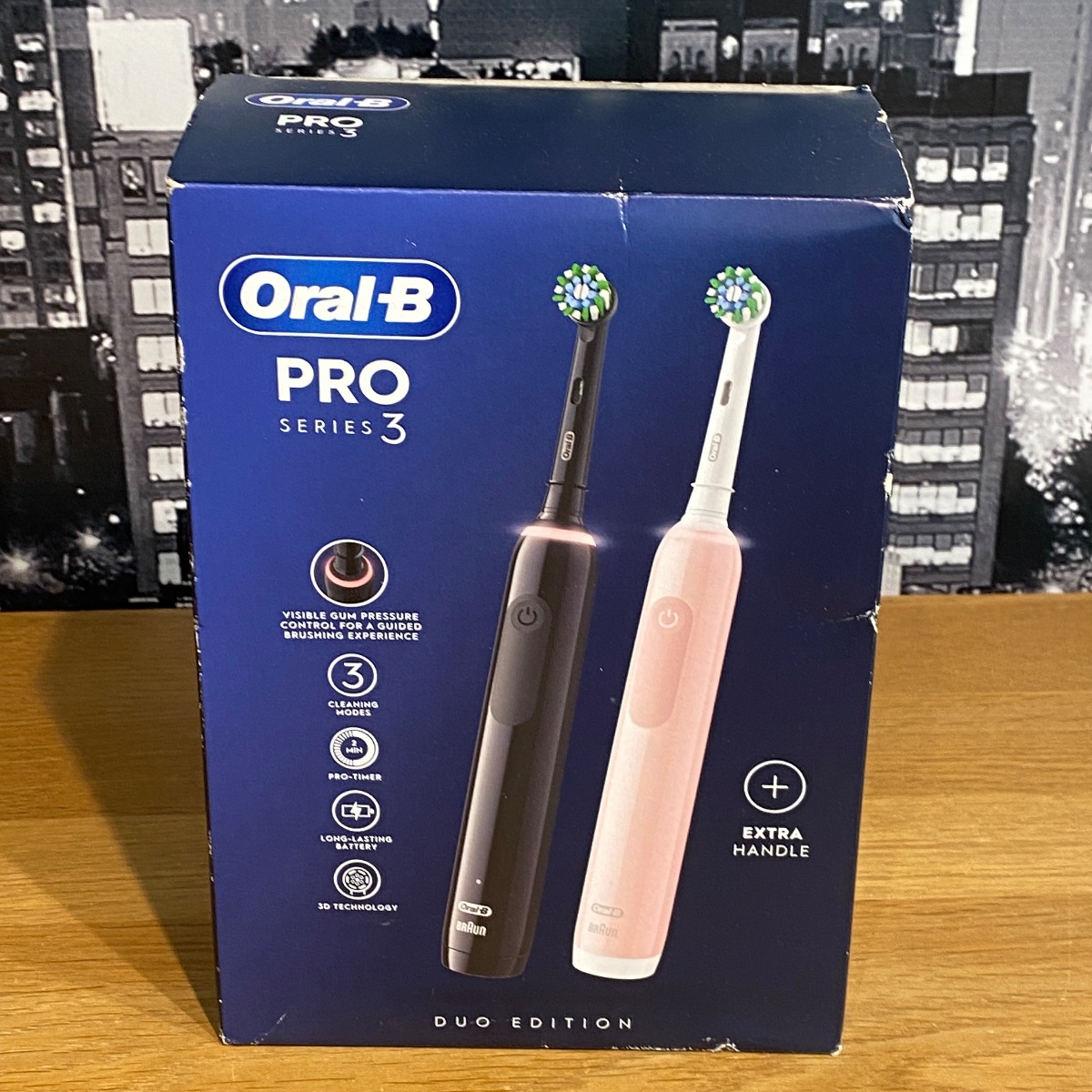 Oral-B Pro Series 3 Electric Toothbrush Duo Edition Black and Pink 100% Original TOOTHBRUSH 4210201337997 (Brand New)