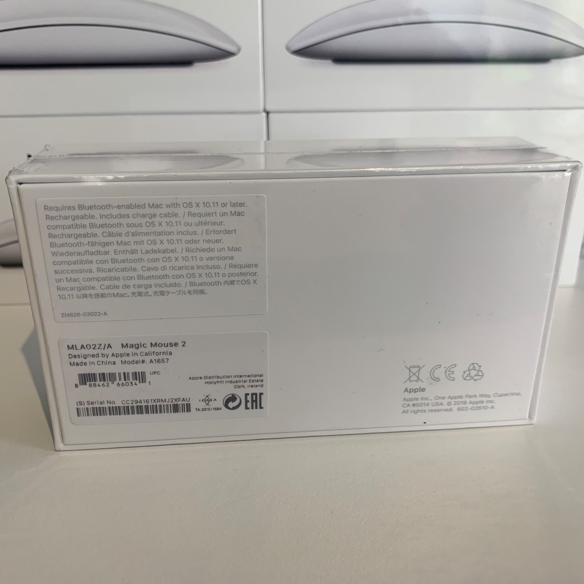 Original Apple Magic Mouse 2 White MLA02Z/A Wireless for Mac New and Sealed MLA02Z/A 888462660341 (Brand New & Sealed)