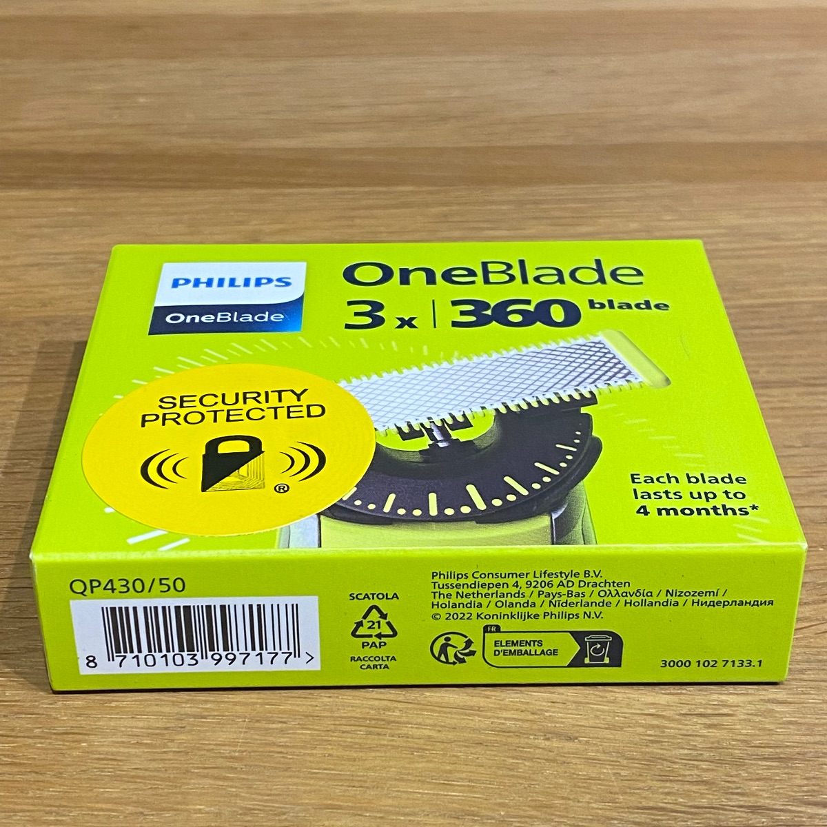Philips OneBlade 360 Replacement Razor Blade Shaver 3 Pack 100% Original QP41050 8710103997122 (Brand New)