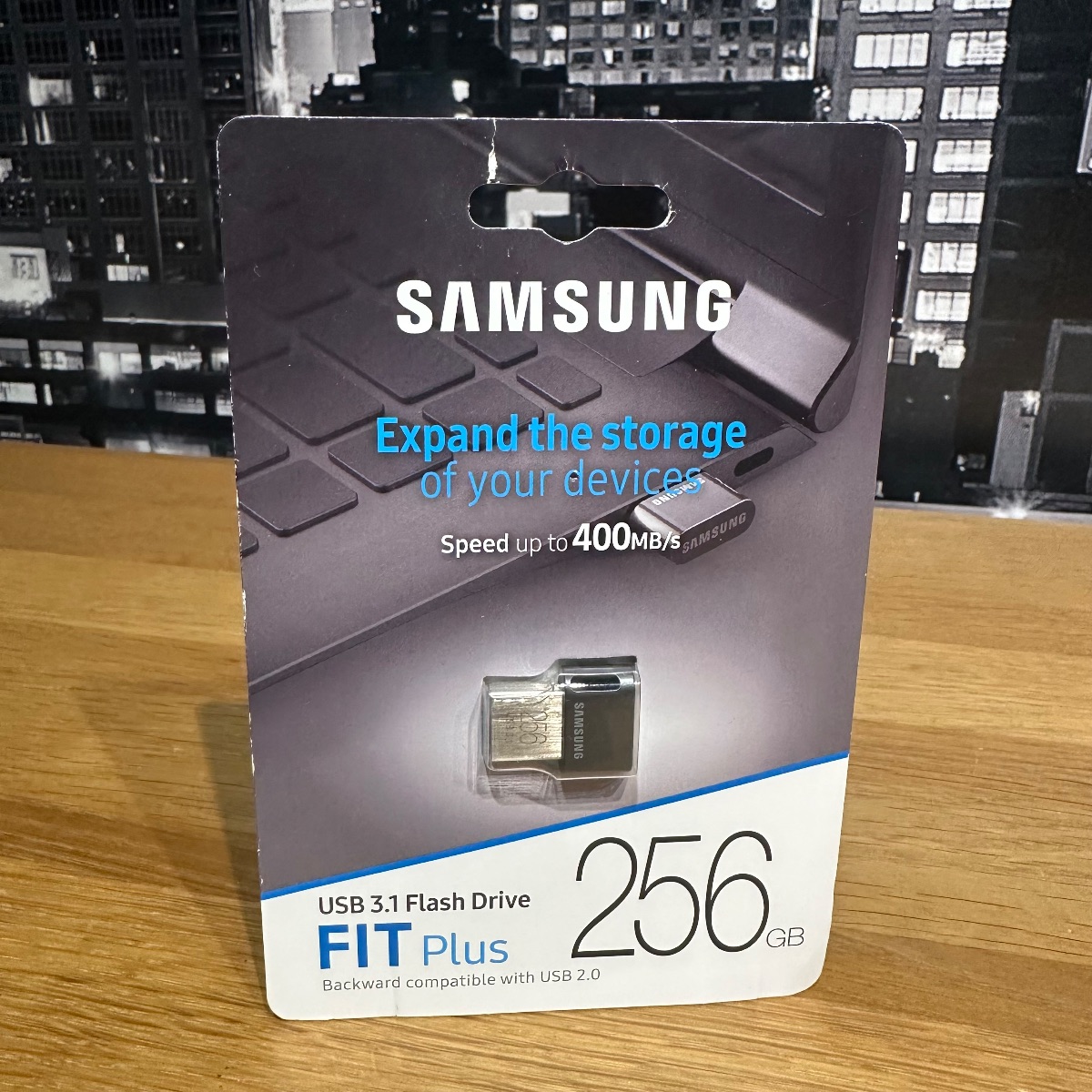 Samsung FIT Plus USB 3.1 Flash Drive 256GB Speed up to 400MB/s Gray Silver MUF256ABAPC 8801643233563 (Brand New)
