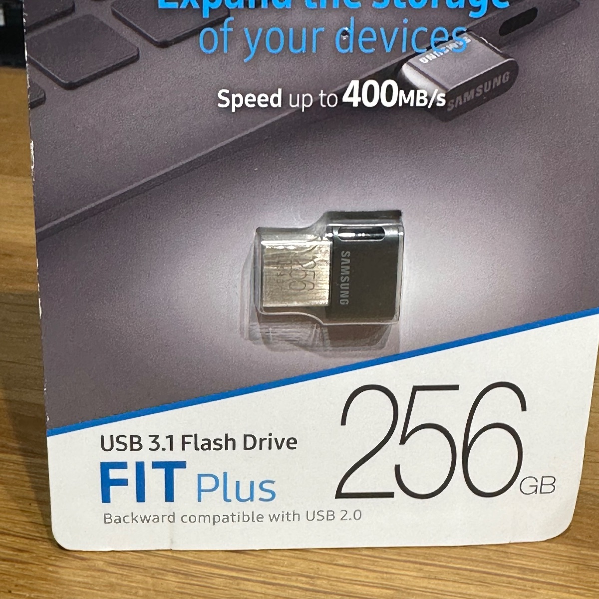 Samsung FIT Plus USB 3.1 Flash Drive 256GB Speed up to 400MB/s Gray Silver MUF256ABAPC 8801643233563 (Brand New)