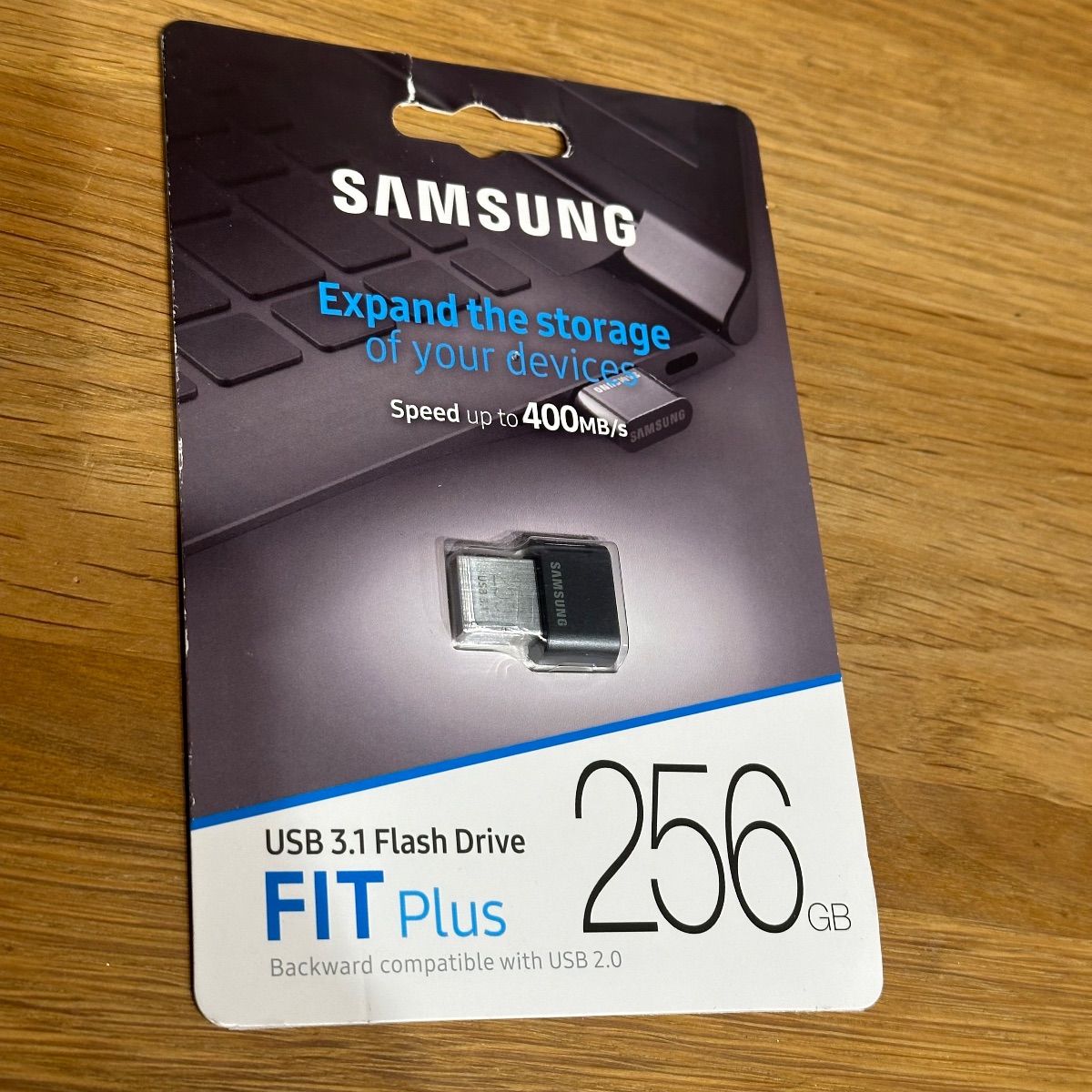 Samsung FIT Plus USB 3.1 Flash Drive 256GB Speed up to 400MB/s Gray Silver MUF256ABAPC 8801643233563 (Brand New)