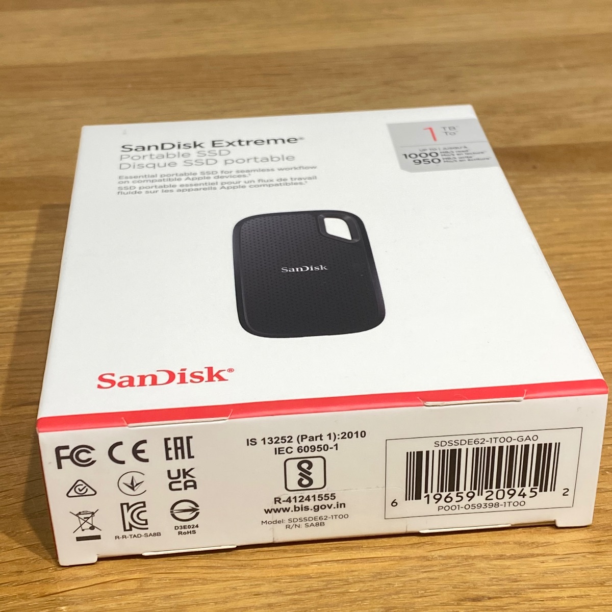 SanDisk Extreme® Portable SSD 1TB USB-C 3.2 iPhone iPad MacBook Original HRQ22ZMA 619659209452