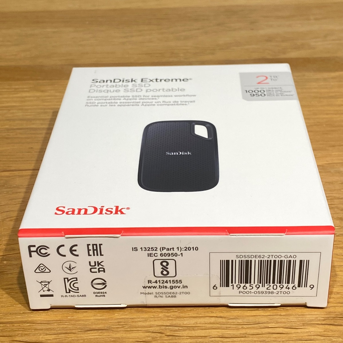 SanDisk Extreme® Portable SSD 2TB USB-C 3.2 iPhone iPad MacBook 100% Original HRQ12ZM/A 619659209469 SanDisk Extreme® Portable SSD 2TB USB-C 3.2 iPhone iPad MacBook 100% Original HRQ12ZM/A 619659209469
