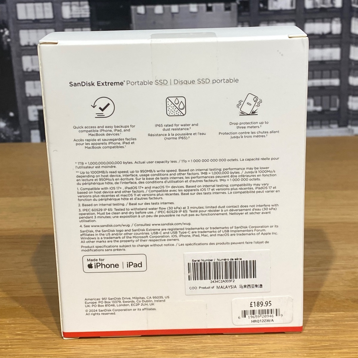 SanDisk Extreme® Portable SSD 2TB USB-C 3.2 iPhone iPad MacBook