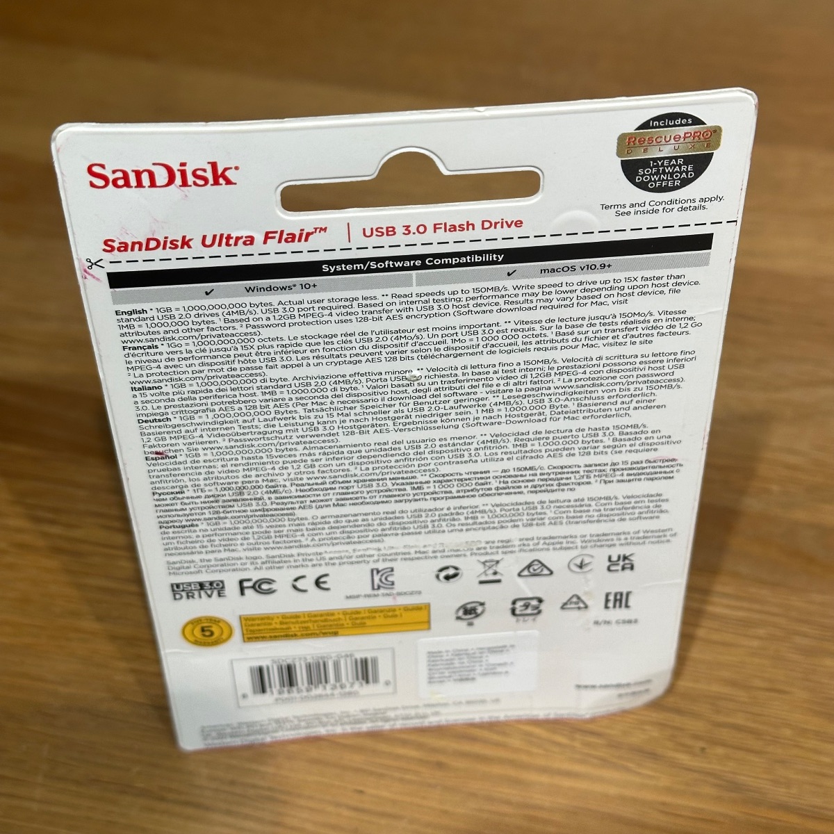 SanDisk Ultra Flair 128GB USB 3.0 Flash Drive Speed 150MB/s Read Sealed SDCZ73-128G-G46 619659136710 (Brand New)