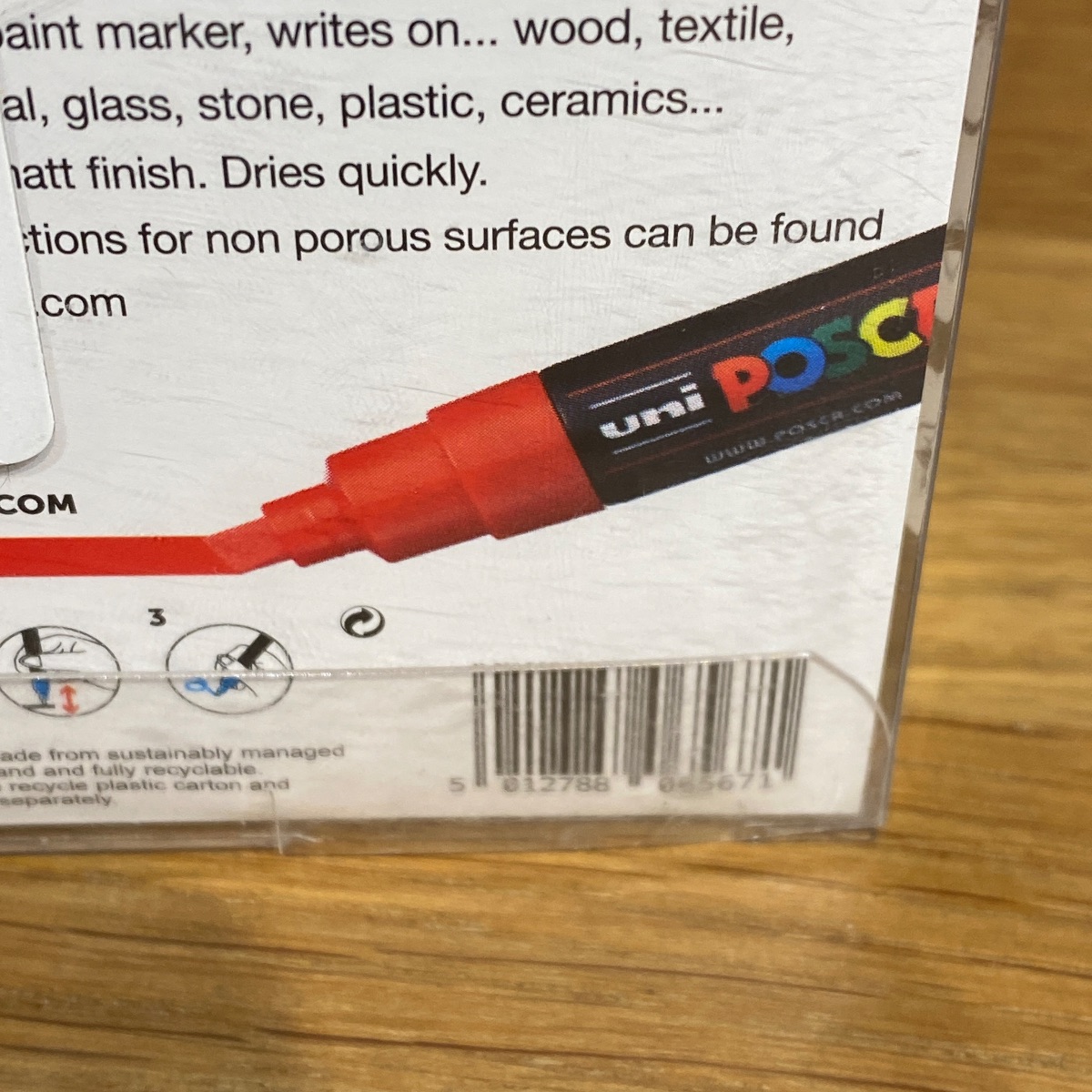 Uni Posca Paint Marker Pens 8mm Broad Chisel Standard Colours PC-8K (Set of 4) 153544136 5012788065671 (Brand New)