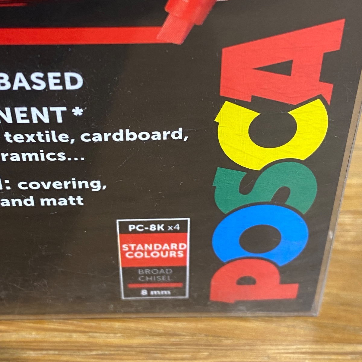 Uni Posca Paint Marker Pens 8mm Broad Chisel Standard Colours PC-8K (Set of 4) 153544136 5012788065671 (Brand New)