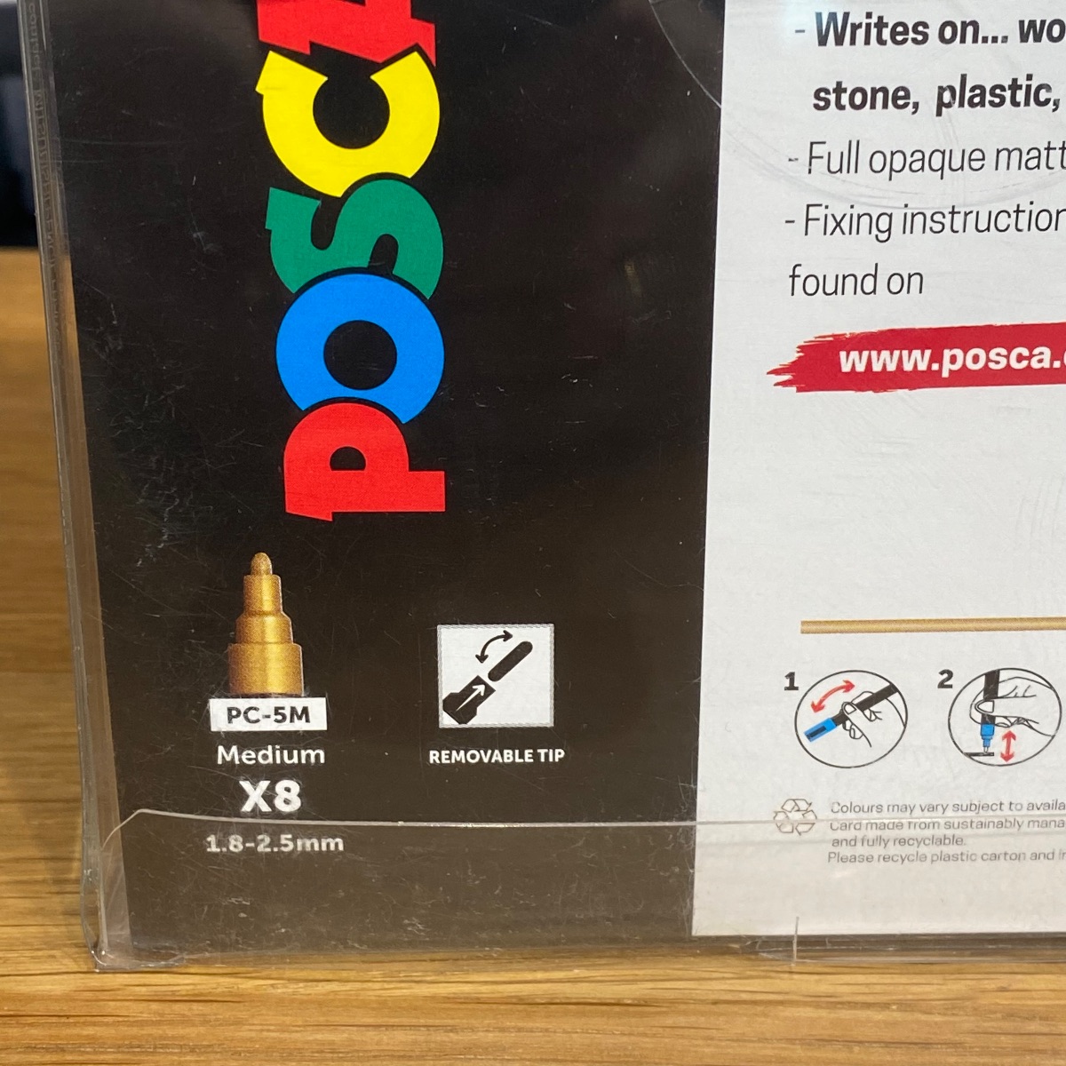 Uni Posca Paint Marker Pens Medium Bullet Tip Metallic Colours PC-5M (Set of 8) PC-5M 5012788006582 (Brand New)