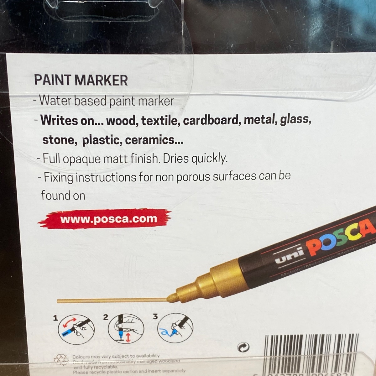 Uni Posca Paint Marker Pens Medium Bullet Tip Metallic Colours PC-5M (Set of 8) PC-5M 5012788006582 (Brand New)