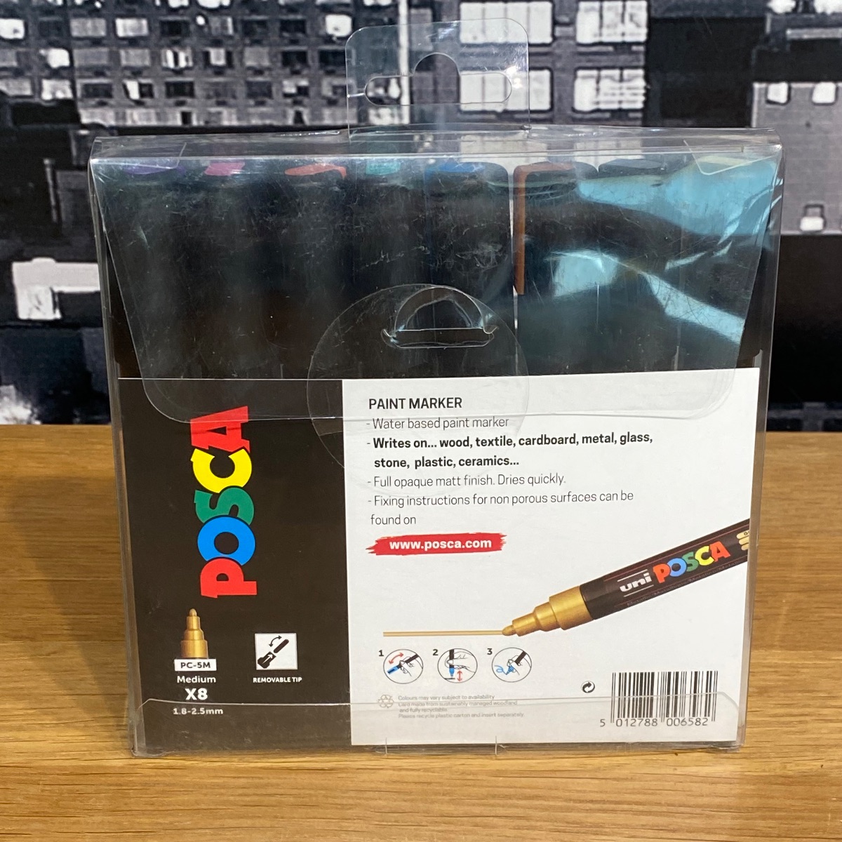 Uni Posca Paint Marker Pens Medium Bullet Tip Metallic Colours PC-5M (Set of 8) PC-5M 5012788006582 (Brand New)