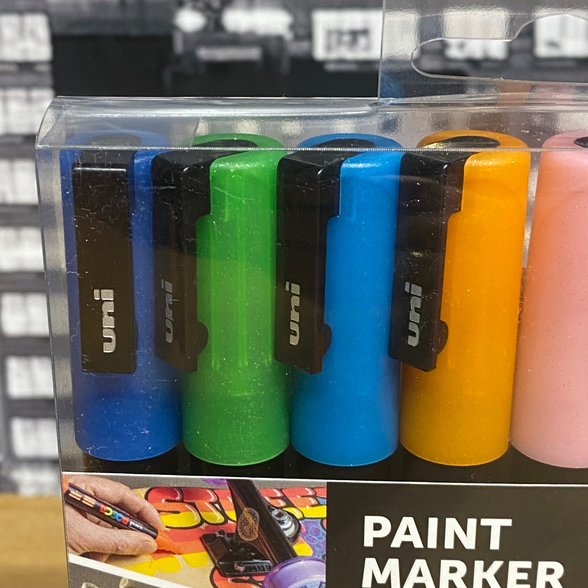 Uni Posca Paint Markers Art Fine Tip Sparkling Colours PC-3M Set of 8 F804017 5012788006643