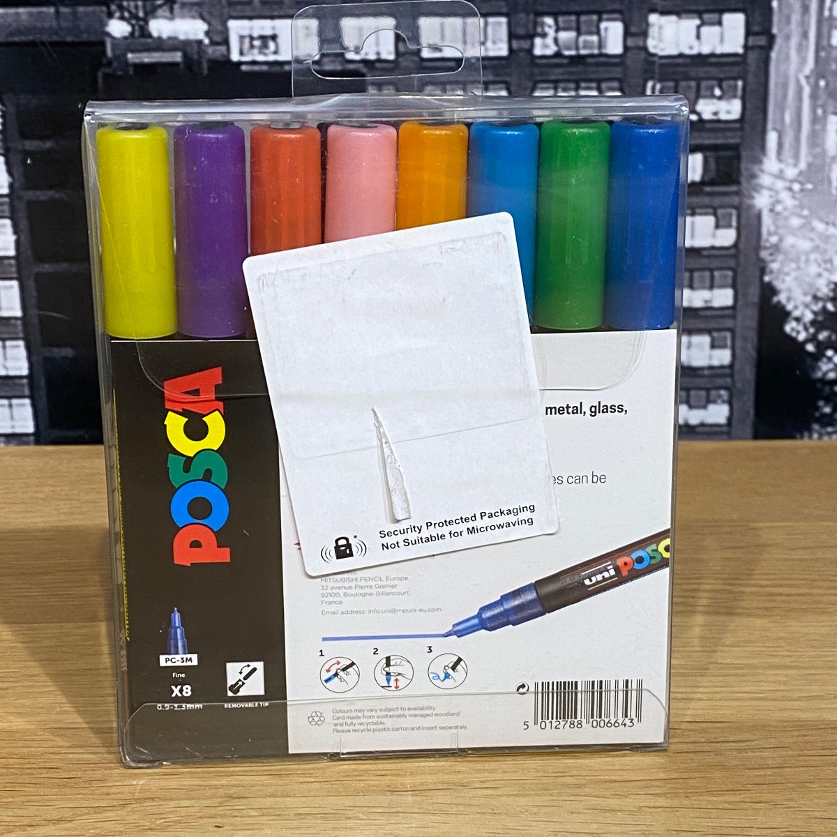 Uni Posca Paint Markers Art Fine Tip Sparkling Colours PC-3M Set of 8 F804017 5012788006643