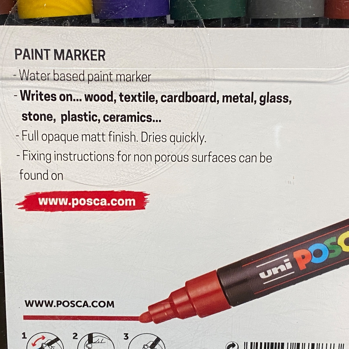 Uni Posca Paint Markers Pens Art Fine Medium Tip Deep Colours PC-5M (Set of 8) PC-5M 5012788070873 (Brand New)