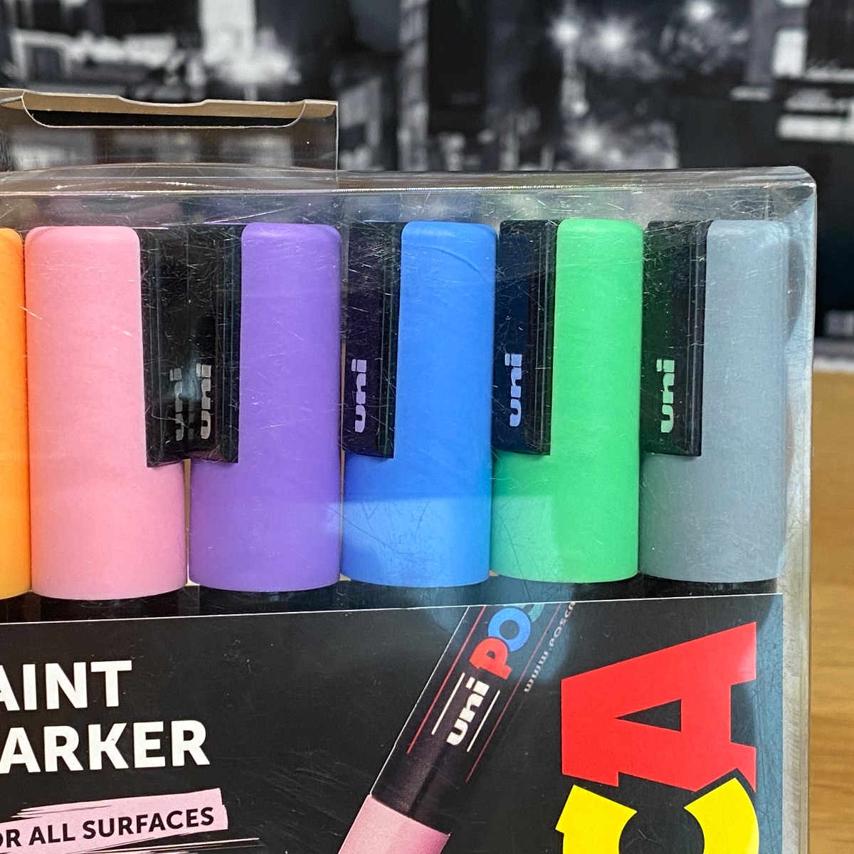 Uni Posca Paint Markers Pens Art Fine Medium Tip Pastel Colours PC-5M (Set of 8) 153544854 5012788006551 (Brand New)