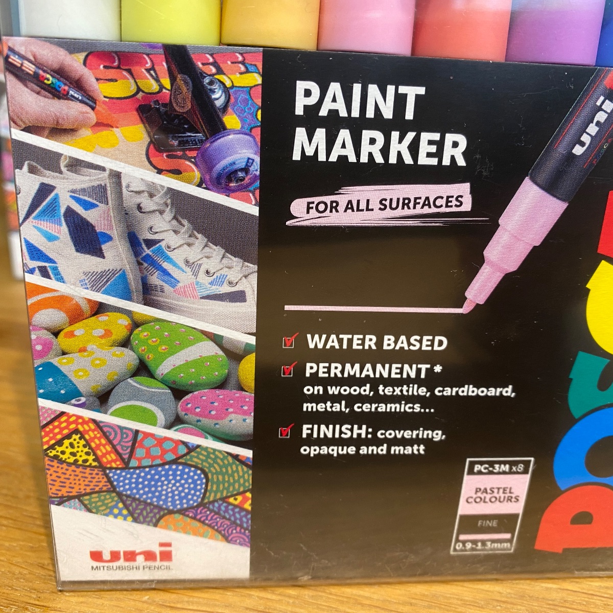 Uni Posca PC-3M Paint Marker Art Pens Fine Tip Wallet of 8 Pastel Colours 238212174 5012788014624 (Brand New)