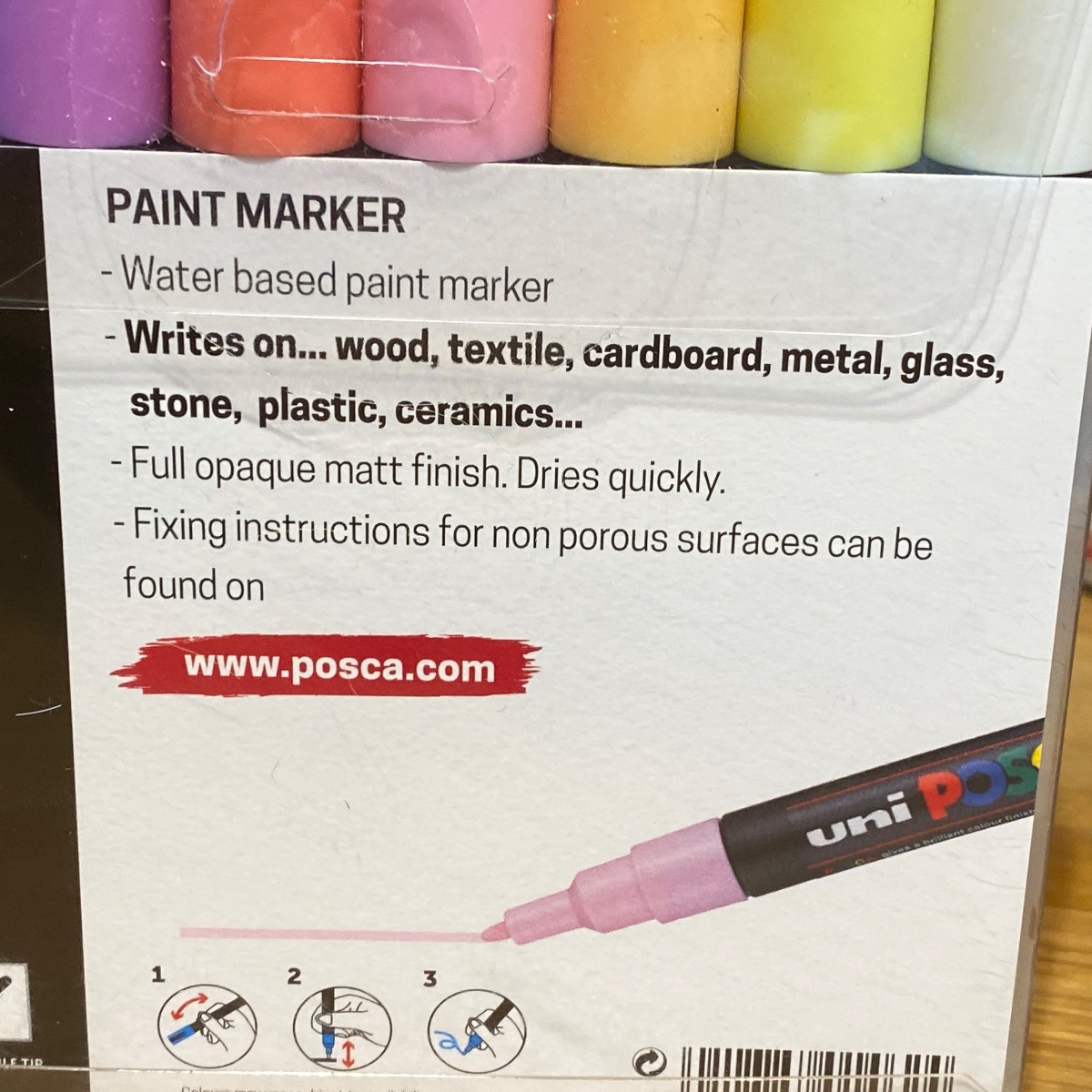 Uni Posca PC-3M Paint Marker Art Pens Fine Tip Wallet of 8 Pastel Colours 238212174 5012788014624 (Brand New)