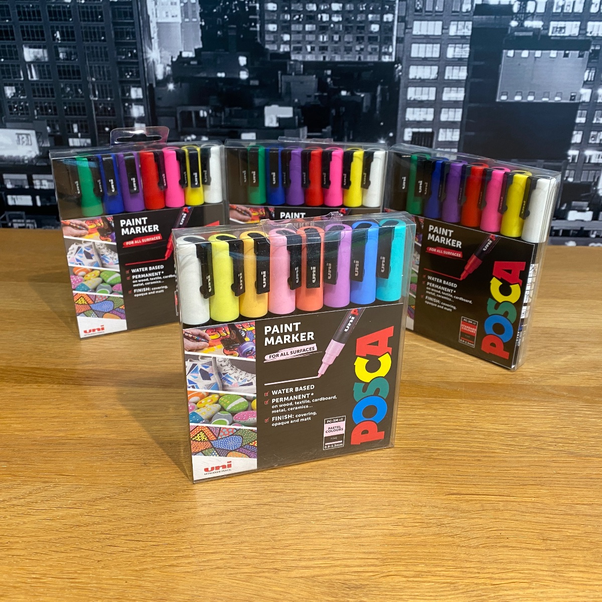 Uni Posca PC-3M Paint Marker Art Pens Fine Tip Wallet of 8 Pastel Colours 238212174 5012788014624 (Brand New)