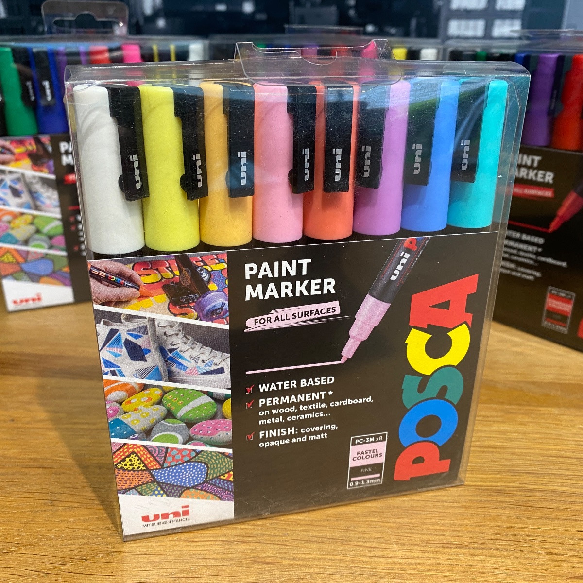 Uni Posca PC-3M Paint Marker Art Pens Fine Tip Wallet of 8 Pastel Colours 238212174 5012788014624 (Brand New)