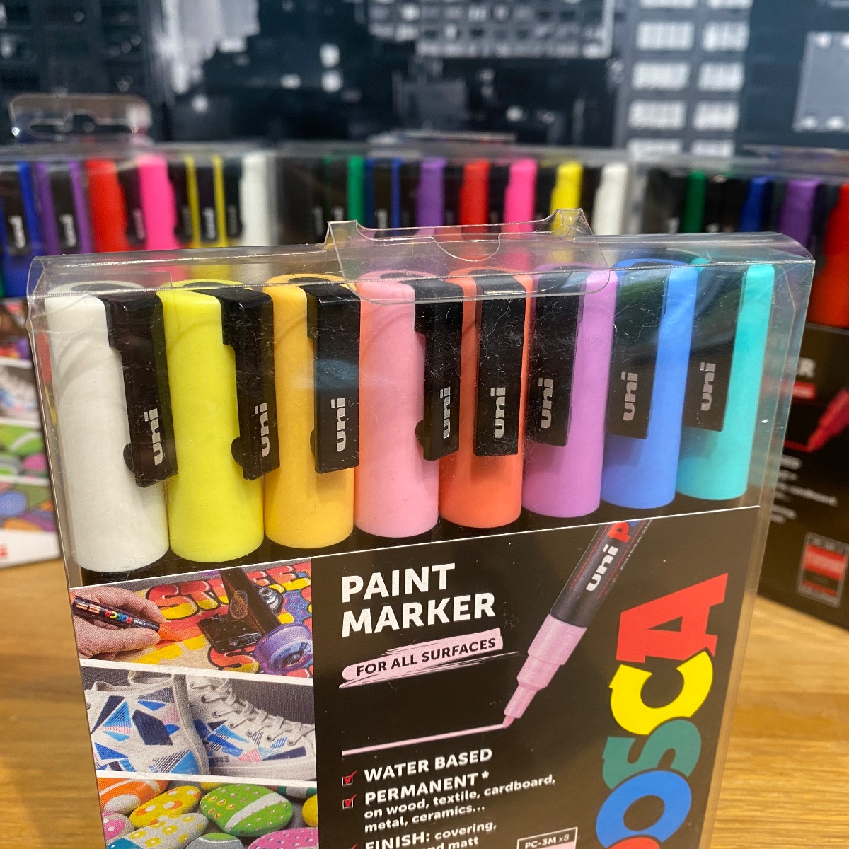 Uni Posca PC-3M Paint Marker Art Pens Fine Tip Wallet of 8 Pastel Colours 238212174 5012788014624 (Brand New)